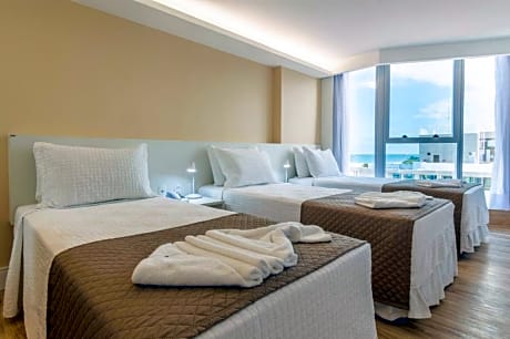 premium side sea view triple single beds