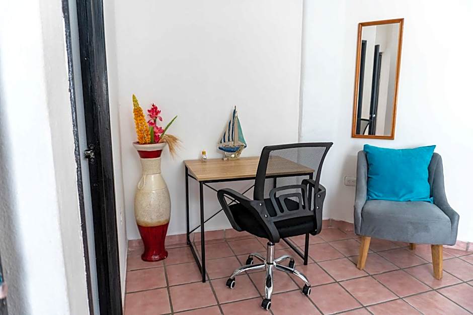 Spacious Room with Private Bathroom and Work Area