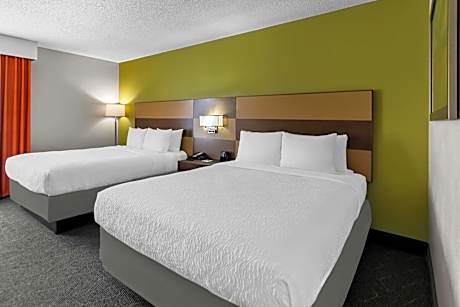 Queen Room with Two Queen Beds and Mobility Accessible Roll-In Shower