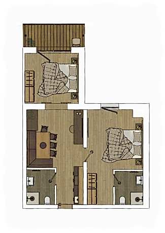 Apartment with Mountain View