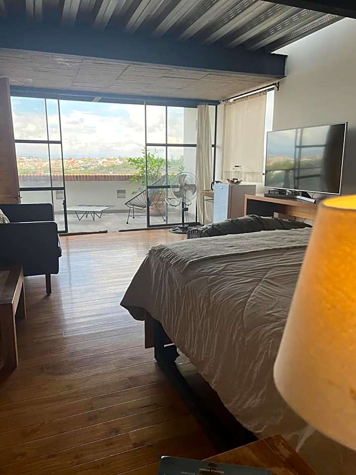 Departamento en planta baja con patio, dos habitaciones con dos ba¿os completos sala y cocina integral Vistas desde la azotea de