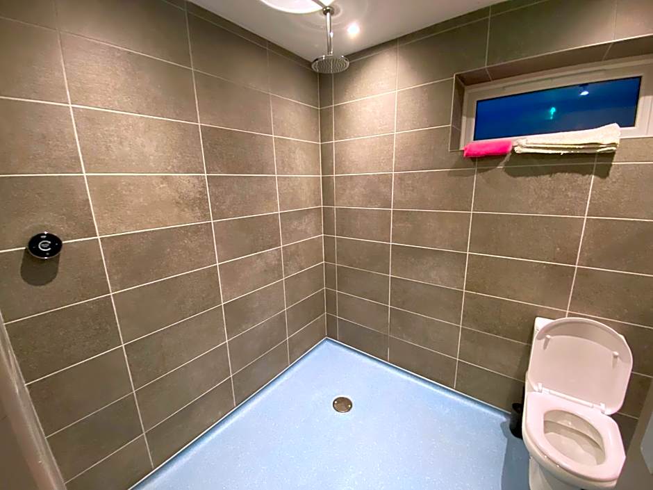 luxury pod with hot tub