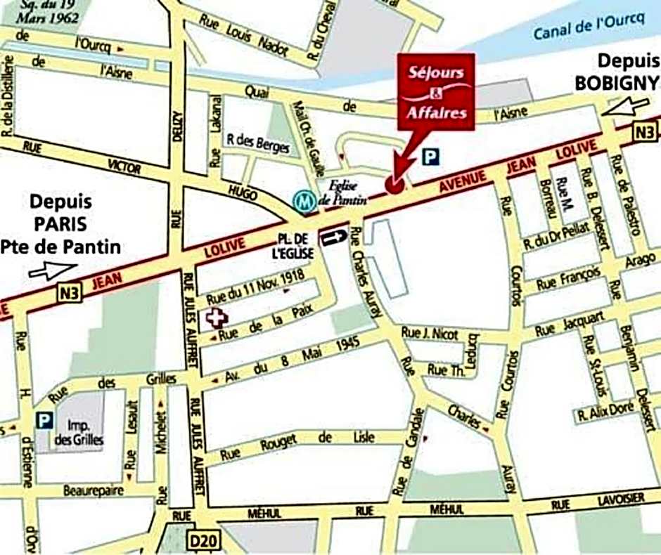 Séjours & Affaires Pantin Charles De Gaulle