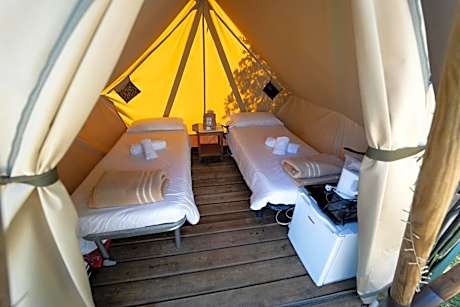 Twin Tent with Shared Bathroom