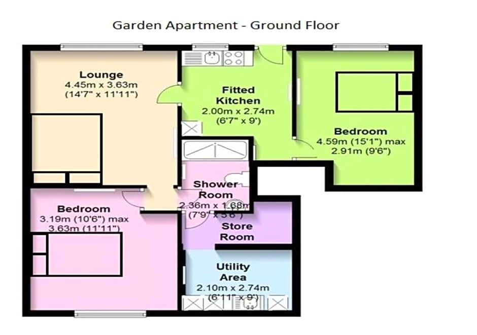 The Garden Apartment, Near Airport & City