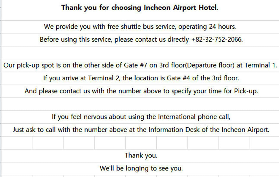Hotel Incheon Airport