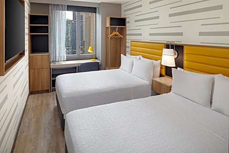 Double Room with Two Double Beds and Landmark View