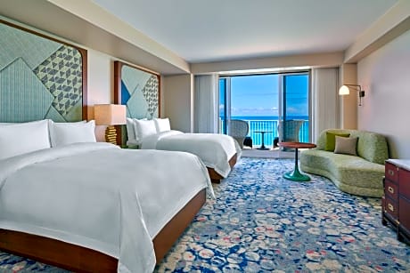 Grand Luxe Guest Room with 2 Queen, Oceanfront, Balcony