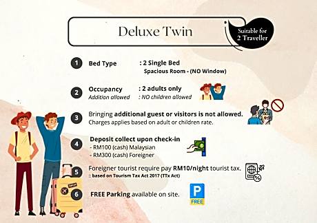 Deluxe Twin - Seperate Bathroom