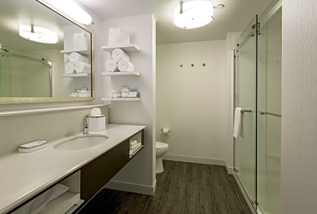 1 KING PREMIUM MOBILITY/HEAR ACCESS WITH TUB IN-ROOM DRINKS-SNACKS/MICROWV/FRIDGE/HDTV PREM WI-FI/HOT BREAKFAST INCLUDED