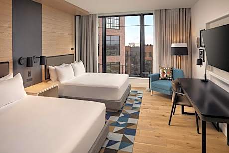 Queen Room with Two Queen Beds and Steel District View
