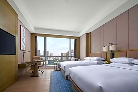 Double Room with Two Double Beds and City View