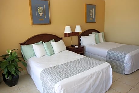 Double Room with Two Double Beds and Partial Ocean View