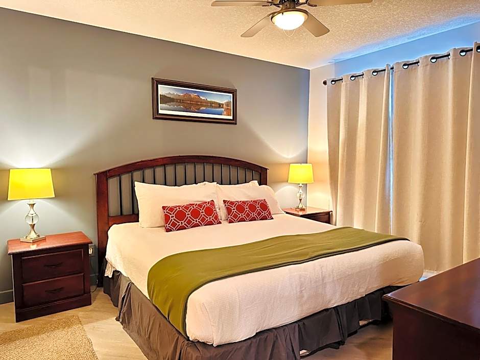 W463 Canmore 2BD 2BT, AC, MT view, Central Location