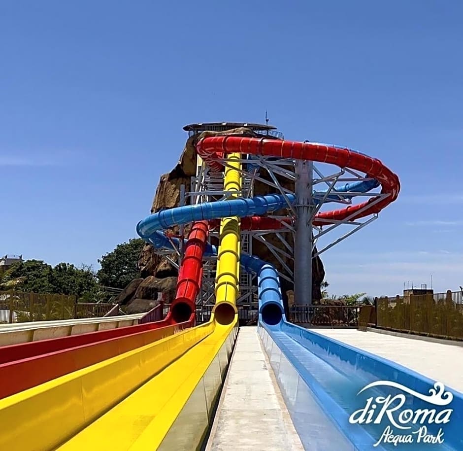 Spazzio diRoma com entrada ao Acquapark Gratuito, Apartamento 840 vista para a Piscina