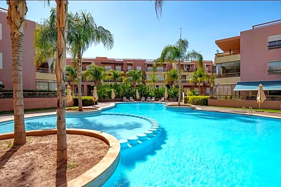 Modern 2BR Apartment with Pool & Secure Parking in Marrakech