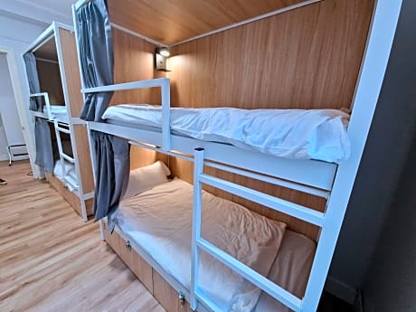 Bed in 4-Bed Mixed Dormitory Room with Shared Bathroom