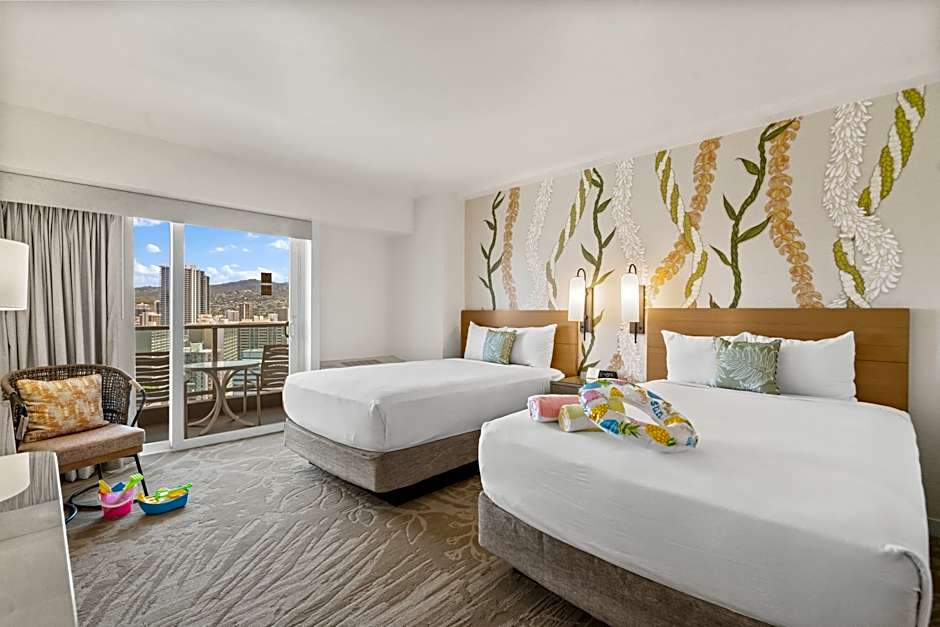 Photo 1 of 11 of 2 Double Beds, Partial Ocean View, Waikiki Tower