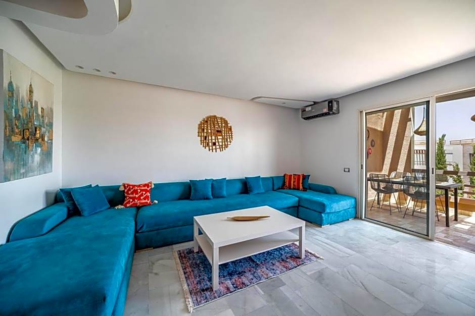 Modern 2BR Apartment with Pool & Secure Parking in Marrakech