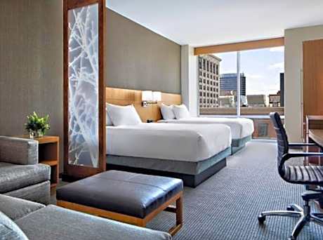 Queen Room with Two Queen Beds with Sofa Bed and City View