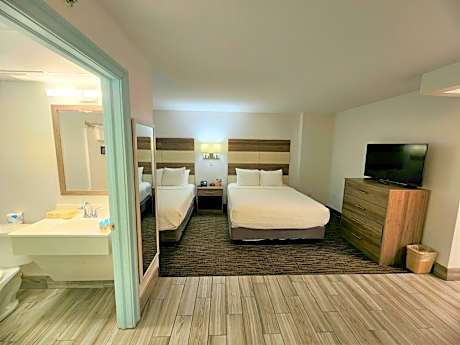 Two Queen Bed Room with Sofa Bed, No Windows or Balcony