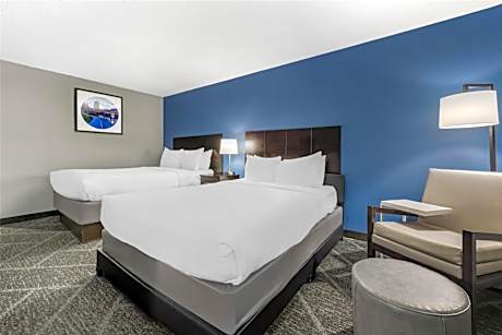 Queen Room with Two Queen Beds and Mobility Accessible Roll-In Shower