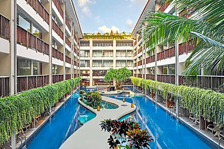 Room, 2 Double Beds, Lagoon View