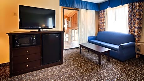 Suite-1 King Bed, Non-Smoking, High Speed Internet Access, Whirlpool, Microwave And Refrigerator, So