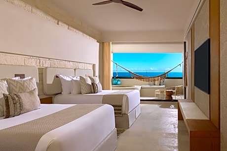 Partial Ocean View Junior Suite with Double Bed and Hot Tub