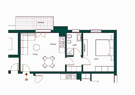 One-Bedroom Apartment (4 Adults)