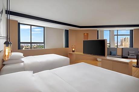 Premium Double Room with Two Double Beds and City View