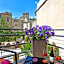 L'AMARILYS chambre d'hôte au coeur du village, terrasse avec vue sur le château