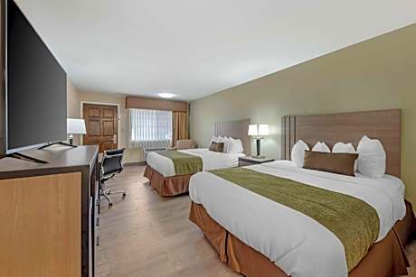 2 QUEEN BEDS,NSMK,HISPD,MICRRFRG,PILLOWTOPBD,ADJOINRM,FULL BREAKFAST