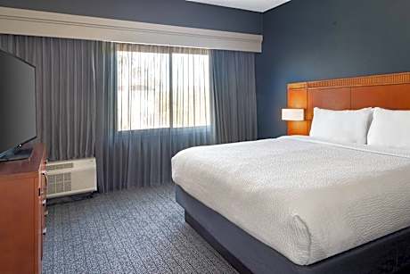 King Suite with Sofa Bed and Courtyard View - Mobility/Hearing Accessible with Tub