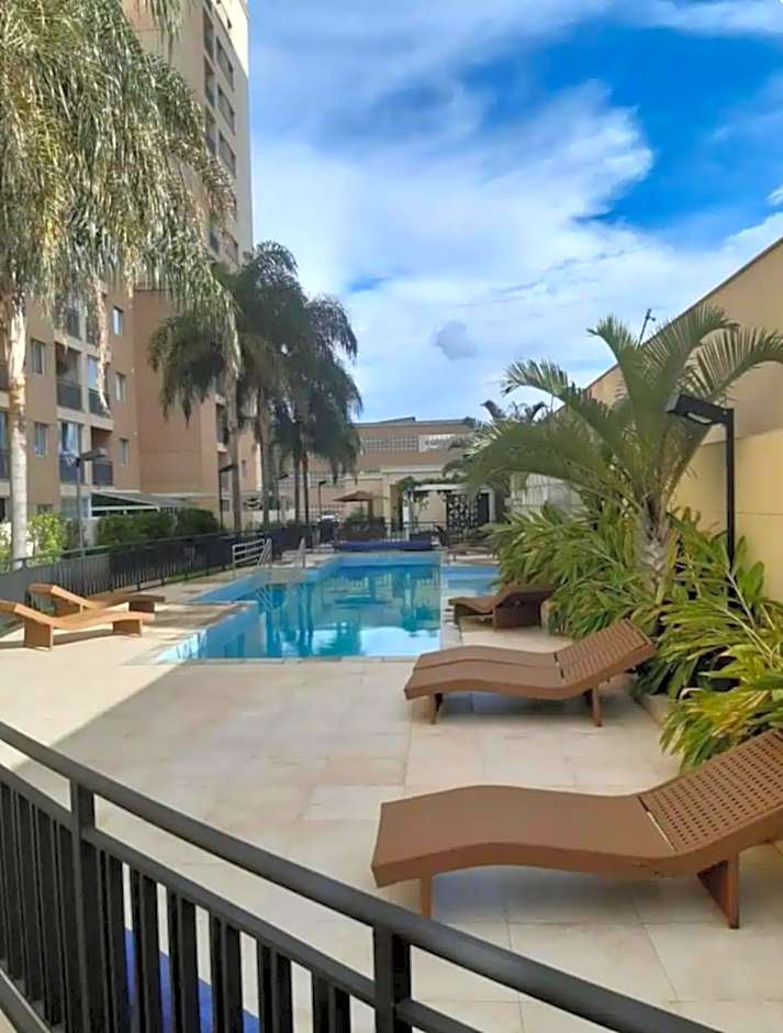 1 quarto e sala com lazer completo