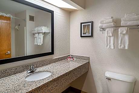 1 Queen Bed Mobility Accessible Room Bathtub w/ Grab Bars Non-Smoking