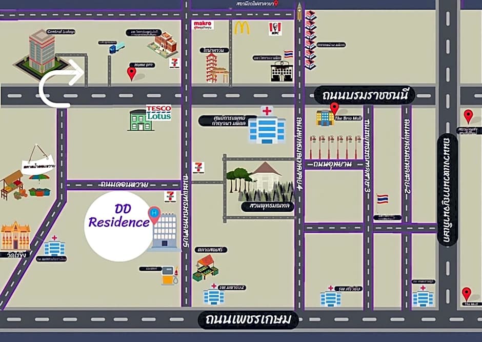 DD Residence Sai5 Salaya ห้องพัก ดีดี สาย5 ศาลายา