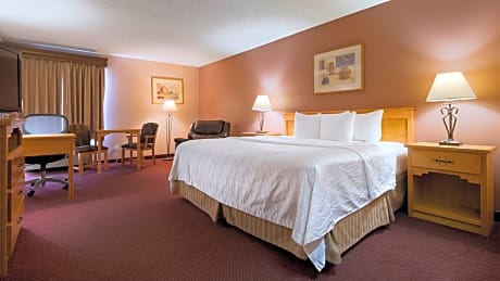 1 King Bed, Non-Smoking, Flat Screen Television, Recliner, Microwave And Refrigerator, High Speed In