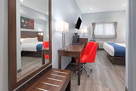 1 Queen Bed Mobility/Hearing Accessible Room Roll-In Shower Non-Smoking