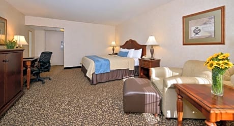 1 king bed - non-smoking, business plus, microwave and refrigerator, chair and ottoman, full breakfast