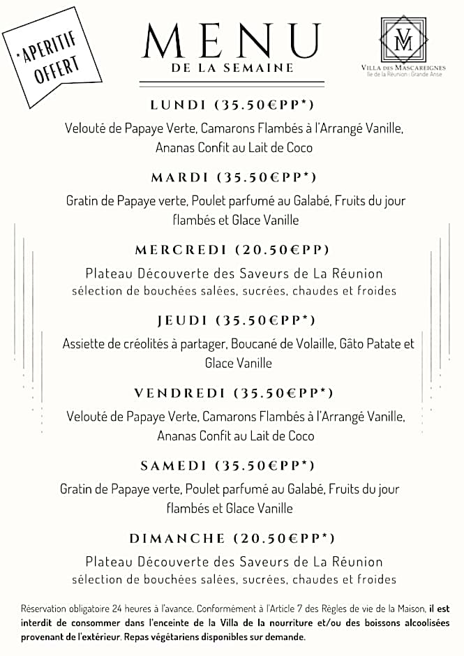 Maison d'hôtes Villa des Mascareignes