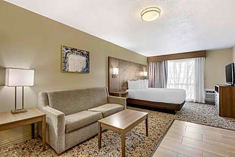 Suite-2 King Beds NSMK Larger Room Sep Bedroom Living Room Wet Bar Microwave Fridge Full Breakfast