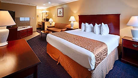 Suite-1 King Bed Non-Smoking Jacuzzi Sofa Microwave Fridge Wi-Fi Continental Breakfast