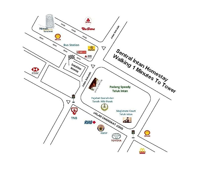 1 MINUTES TO TOWER SENTRAL INTAN HOMESTAY 6 ROOMS