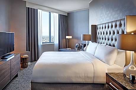 Corner Two-Bedroom Bi-Level Suite with City View and Whirlpool