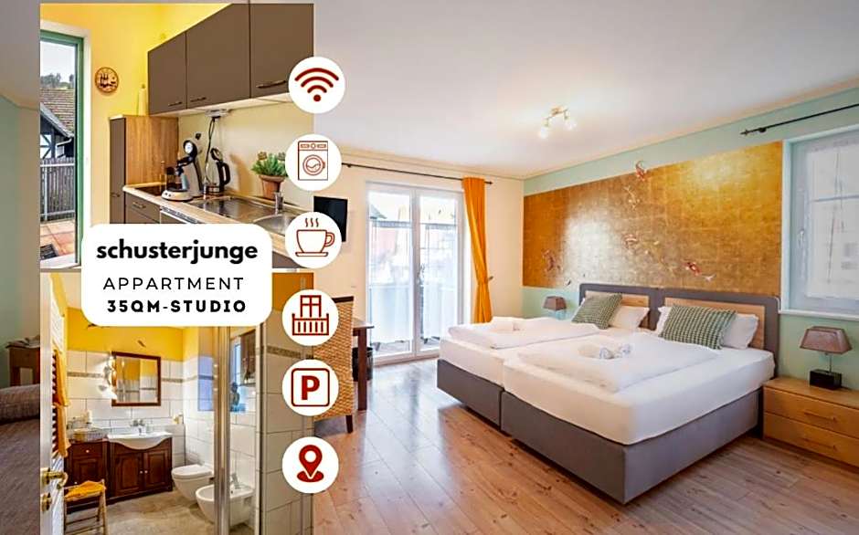 SCHUSTERjunge Aparthotel I Zentral I Studio Apartments I Küche & Bad I Parkplatz