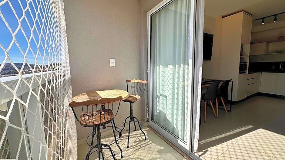 Studio Super Luxo com ar condicionado vaga piscina academia coworking etc