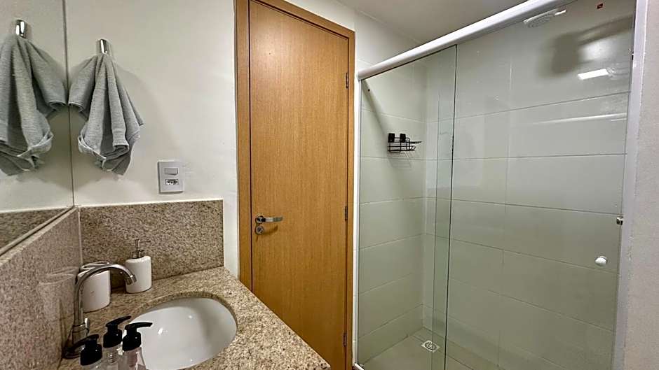 Studio Super Luxo com ar condicionado vaga piscina academia coworking etc