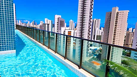 FLAT Boa Viagem - 50m da Praia - Garagem GRÁTIS - 24H CHECK IN - SEM AR CONDICIONADO