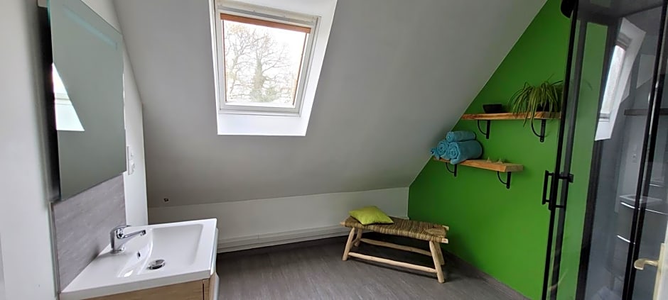 Chambre-appartement d hôtes de Kermoal-cuisine et sdb privées